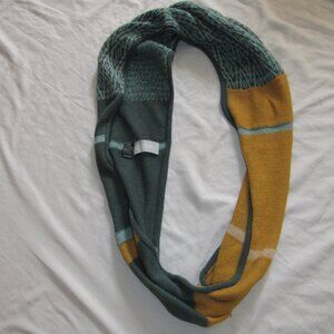 Noonday Collection 100% Alpaca Made in Peru Mustard Yellow Green Infinity Scarf